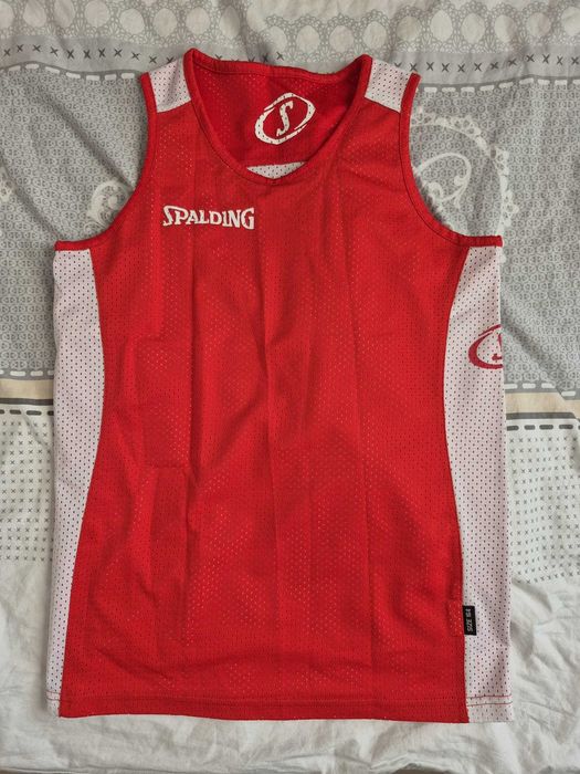 Set Baschet Spalding marime 164 cu doua fete rosu-alb