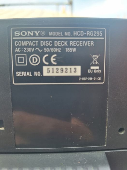 Sistem sony model HCD-RG295