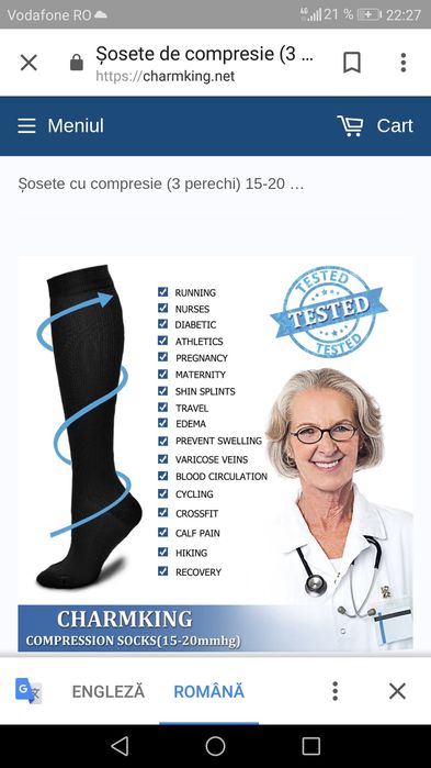 Ciorapi compresivi, set 3 perechi