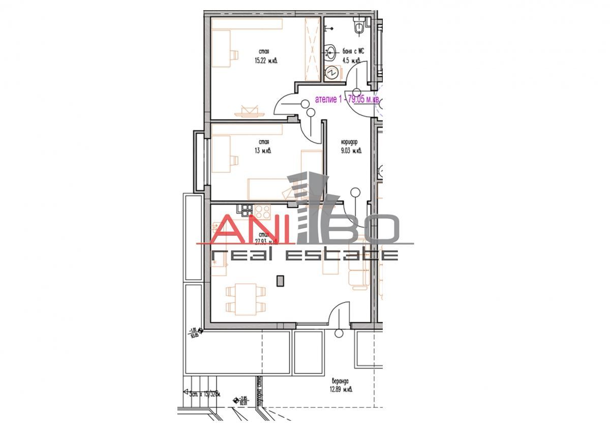 Продава се Тристаен апартамент в Варна, Аспарухово - 79 кв.м за 1212 €/кв.м - Снимка #2