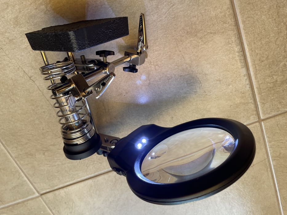 Трета ръка с LED лупа, Powerfix Profi
