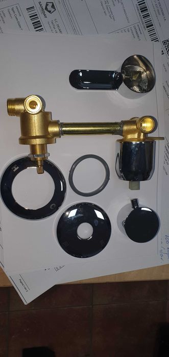 Baterie cabina dus 3 iesiri filet stut 10cm 12.5cm