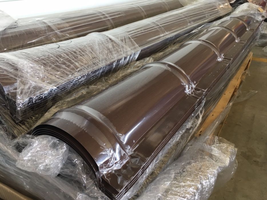 Метална керемида 2 цвята червен RAL3011 и кафяв RAL8017 ламарина ЛТ LT