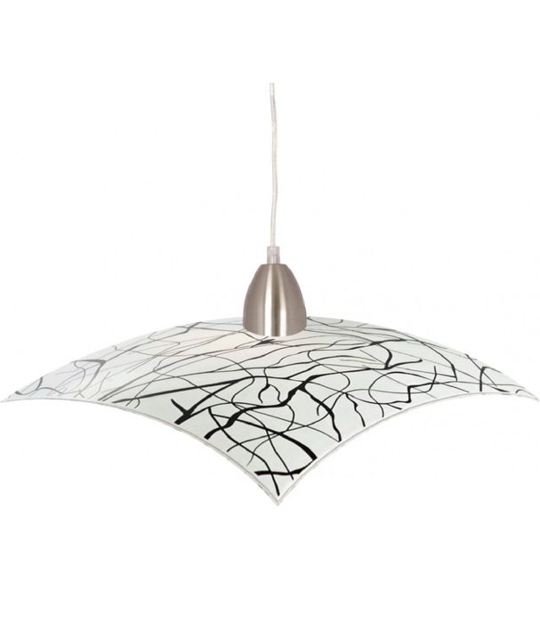 Pendul Elysia KL5839, 1xE27, crom+alb+negru