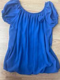 синя блузка с къс ръкав. размер СМ