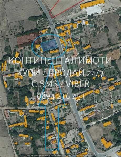 код 62999. Перфектен парцел 715м2 на централната улица до ток и вода