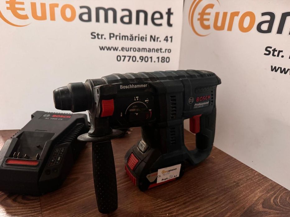 Bosch GBH 180-LI + GBA + GAL 1880 CV - Rotopercutor SDS-Plus, 2 J -P-