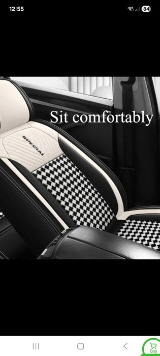 Set  huse auto universale din piele ecologica.