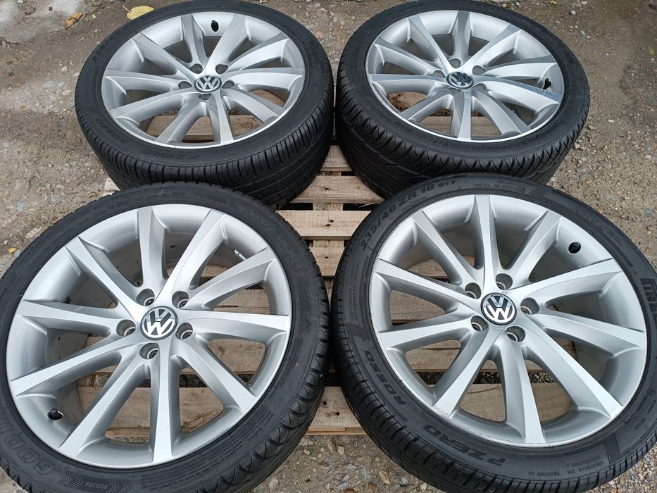 Лети джанти 18ки 5х112 VW + летни гуми 235/40/18