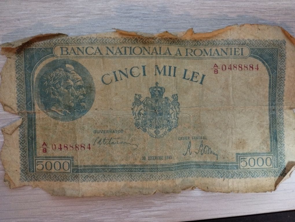Bancnote și monede vechi, Românești, de colecție