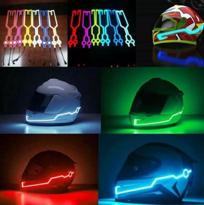 Kit de Lumini Banda Led Neon Casca Bicicleta Trotineta Moto ROZ