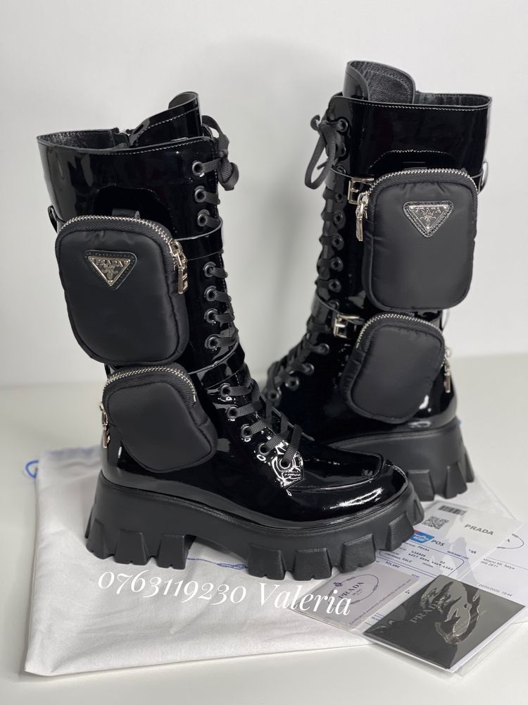 Ghete / bocanci din Piele Naturala - Monolith Combat Boots