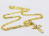 Lanț din aur de 14k, decorat cu pandantiv în forma de cruce!