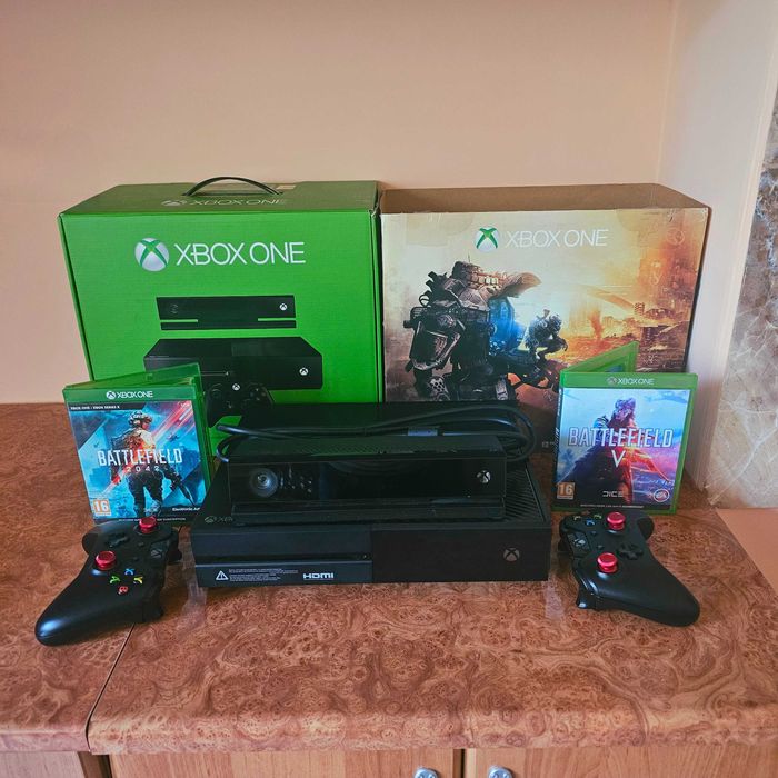 XBOX ONE 1TB + Kinect камера, 2 джойстика, 2 игри PS4 PS5 PlayStation