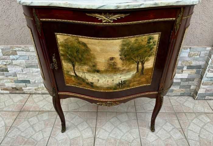 Spectaculoasa comoda-Vernis Martin-ormolu-picioare cabriole-Franta