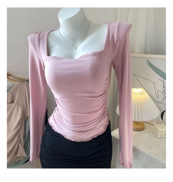 Кофта розовый лонглсив