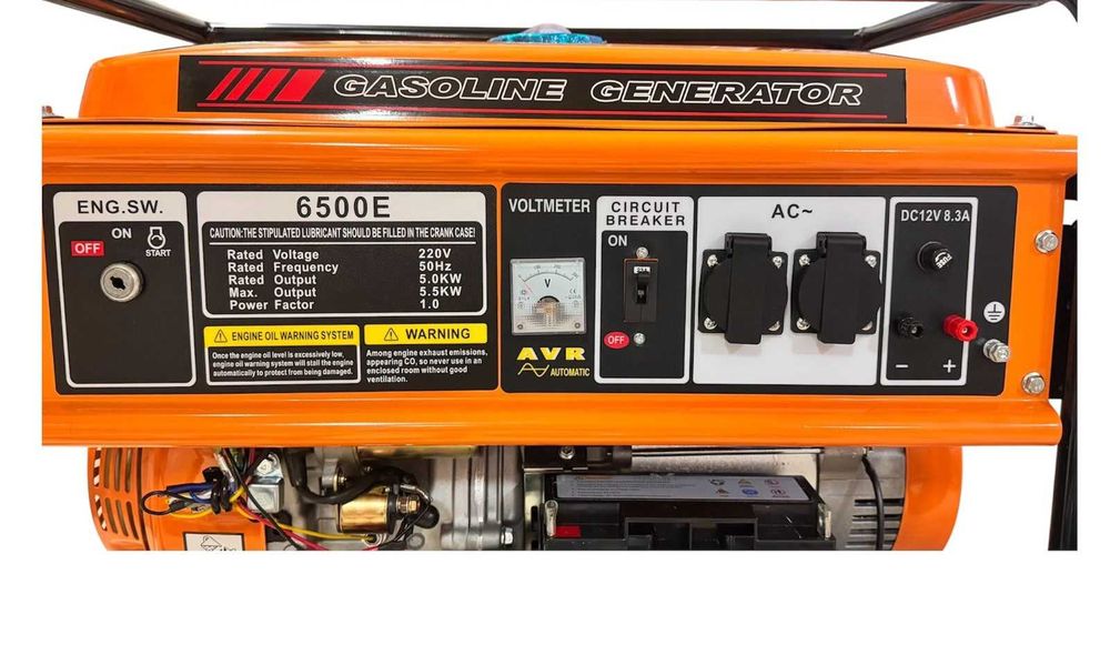 Генератор за ток 5.5 kW, бензинов, монофазен, AVR, ел стартер