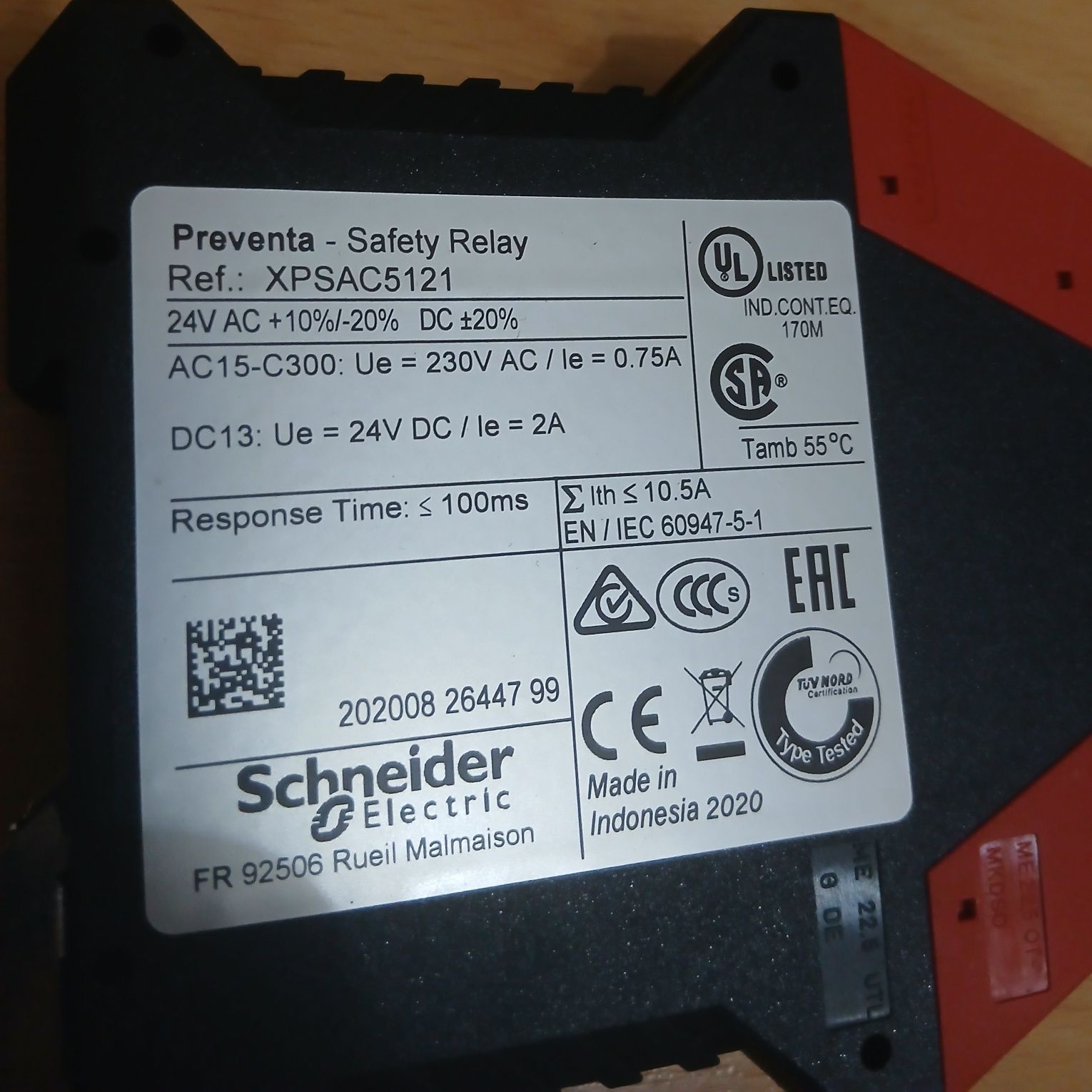 XPSAC5121 SCHNEIDER Electric Модул безопасност
SCHNEIDER ELECTRIC
-Мод