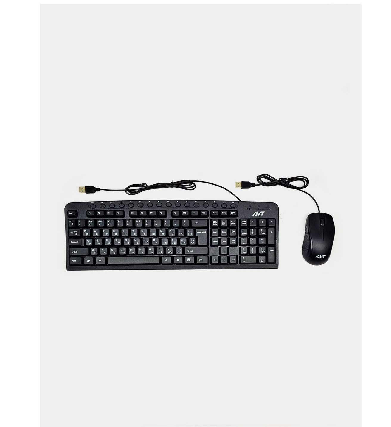 | Клавиатура Комплект keboard and mouse AVT combo KBM300+M100 dpi 1000
