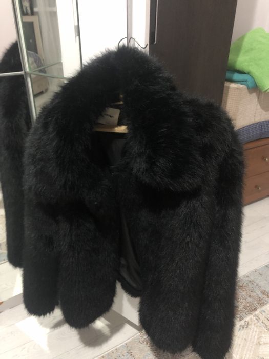 Эко шуба  черный