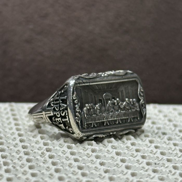 Inel Argint Tema Religioasa Cina Cea De Taina 925 Detalii Superbe