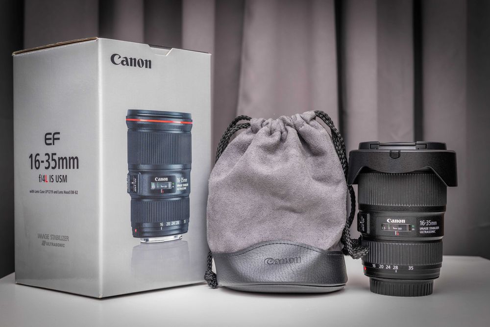 Обектив Canon EF 16-35 f4L като НОВ