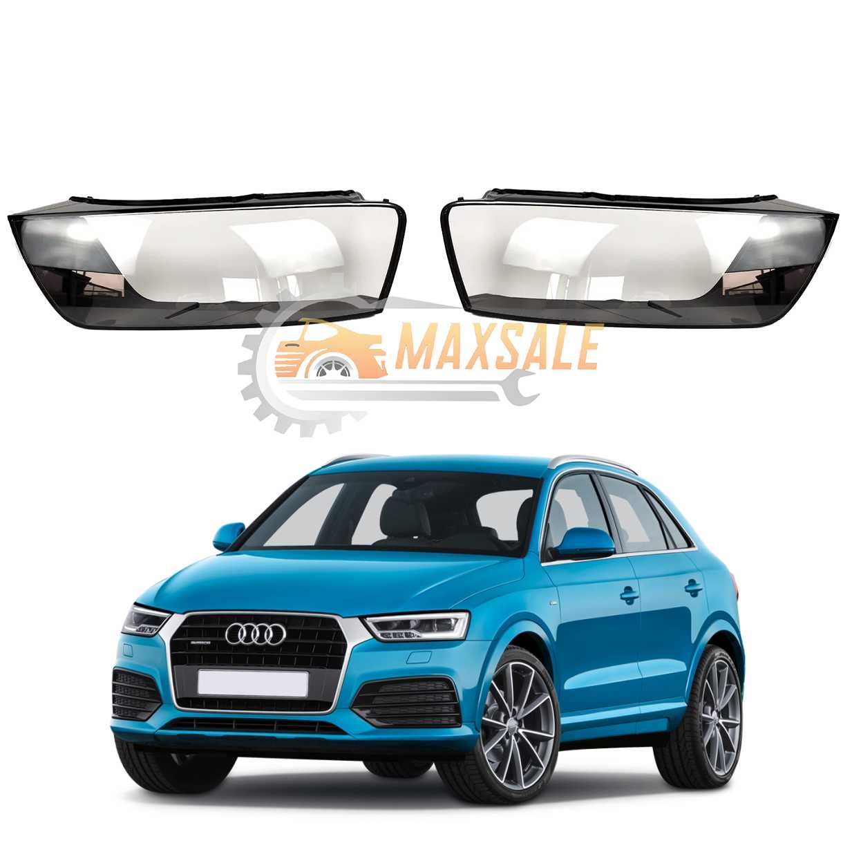 Капаци фарове Audi Q3 (16-18) фар ауди кю3 комплект стъкло джип
