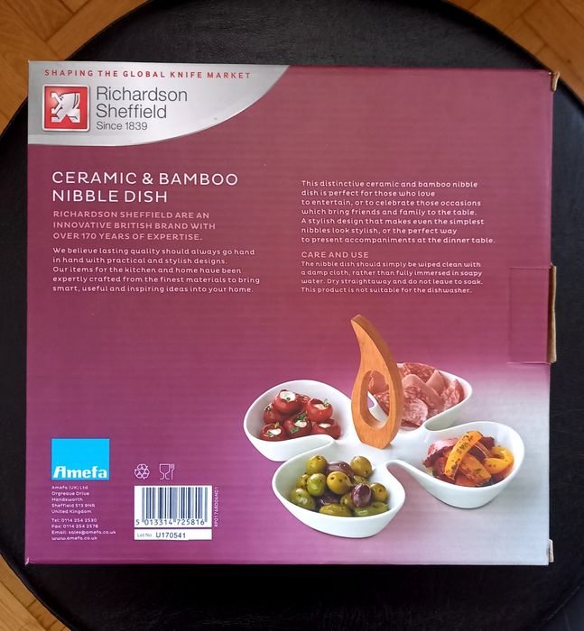 Fel de mâncare ceramică și bambus