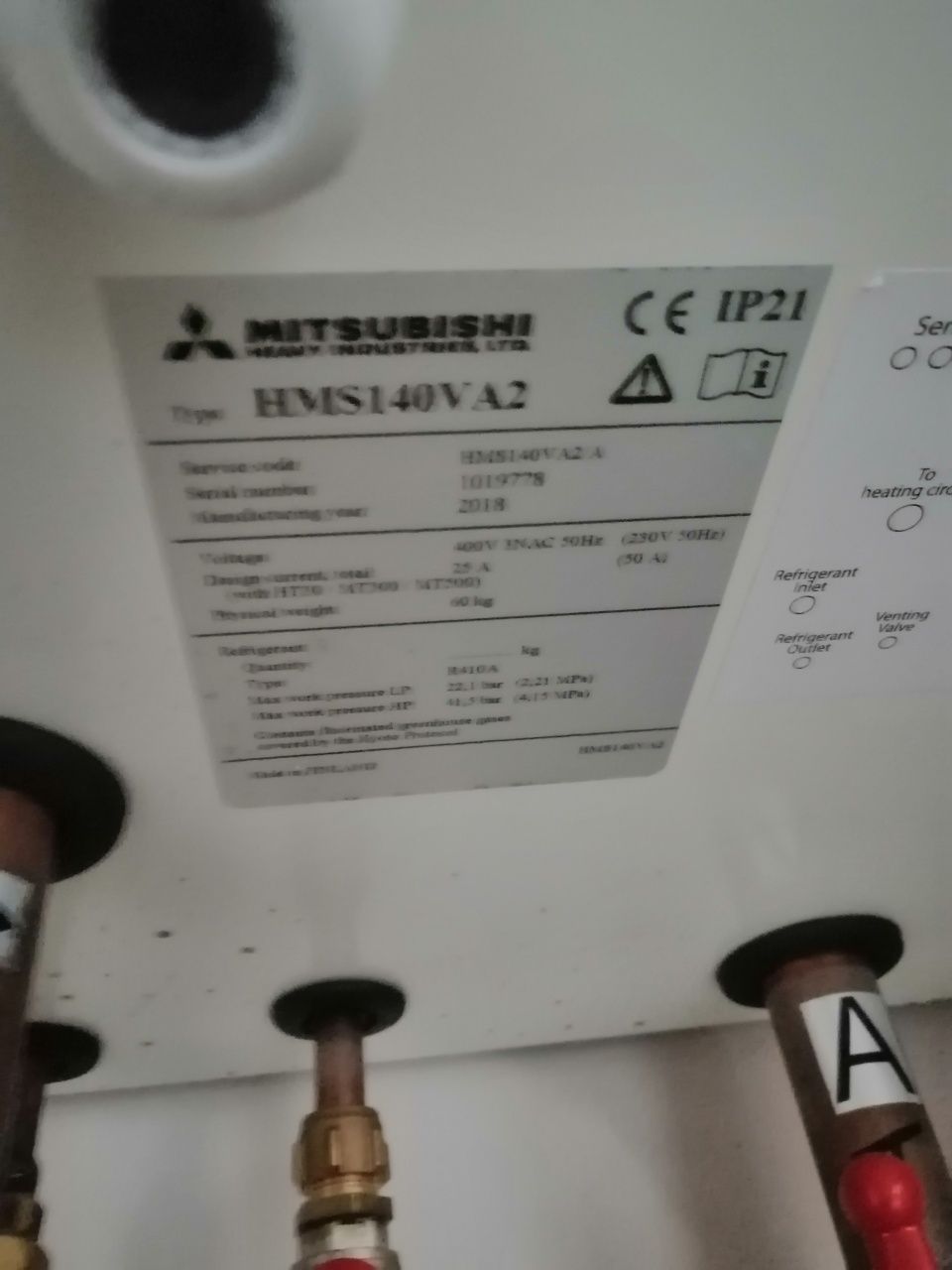 Pompa de căldură mitsubishi heavy industries 16kw aer-apa