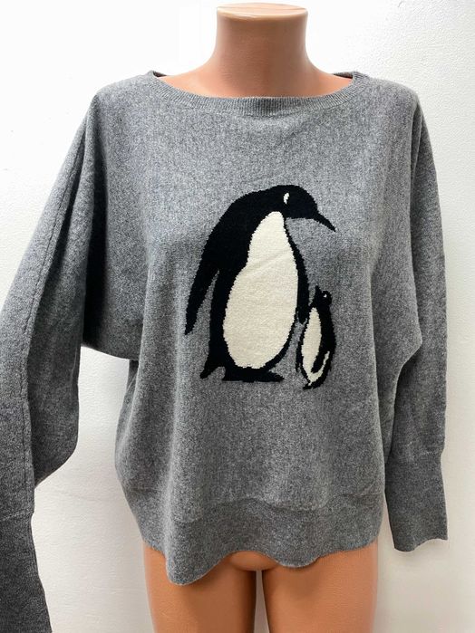 ESISTO размер M дамски кашмирен пуловер 100% КАШМИР сив