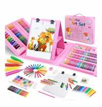 Детски комплект за рисуване в куфар от 208 части / Цвят: Син, розов. /
