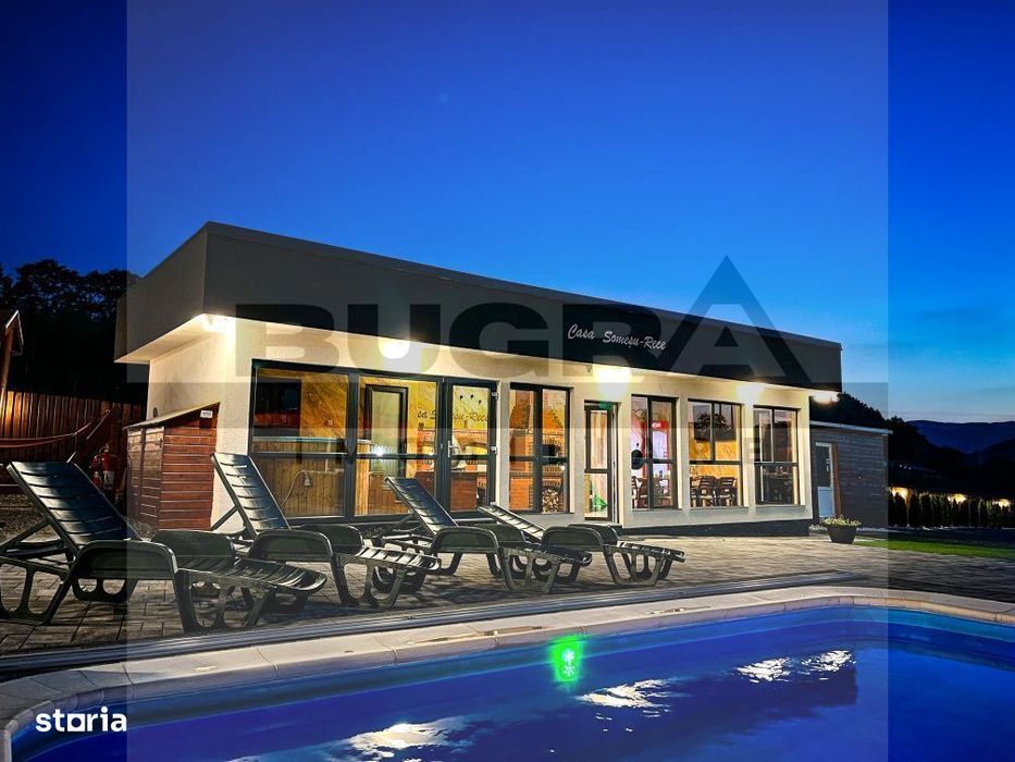 Casa exclusivista cu piscina, 150mp, teren 1500mp, zona Somesu Rece