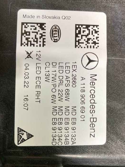 фар ляв Mercedes CLA W118 MULTIBEAM LED 2018-2025 г. #1036V