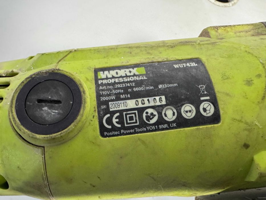 Ъглошлайф - Worx 2000W / 110V / 230mm