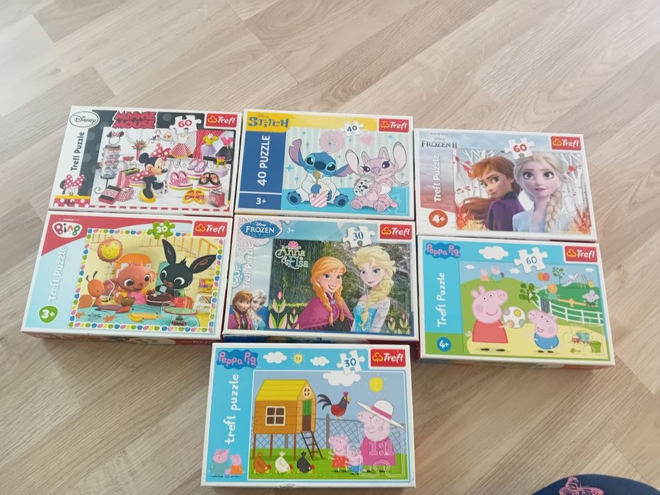 Lot 7 puzzle-uri ,ca noi ,3 ani plus