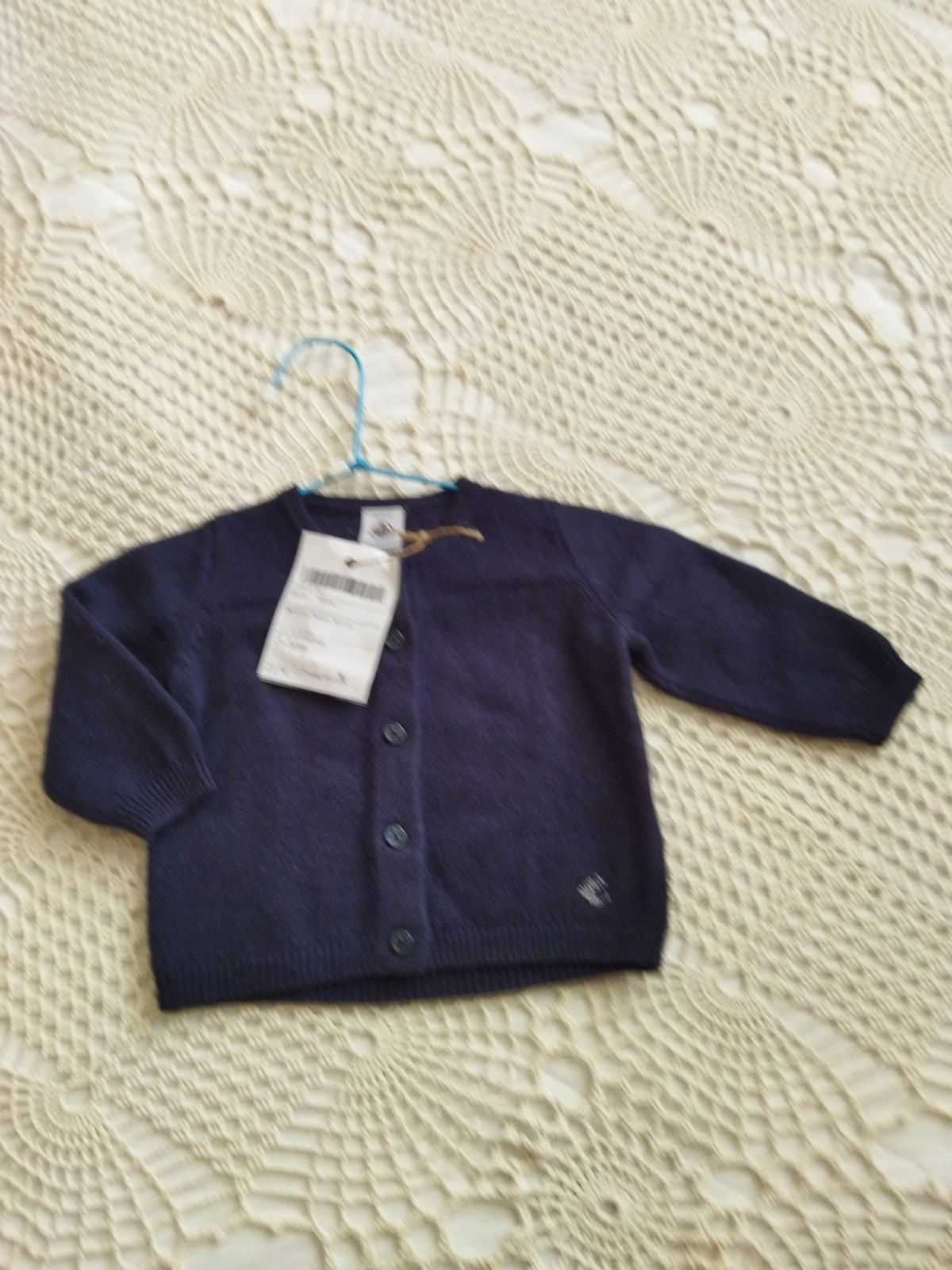 детска жилетка за момче Petit Bateau за 6-9 месеца