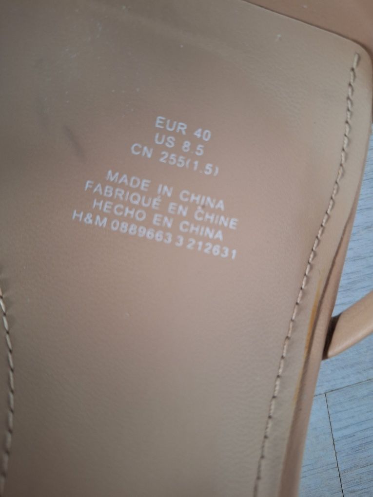 Sandale cu toc gros H&M, mărimea 40