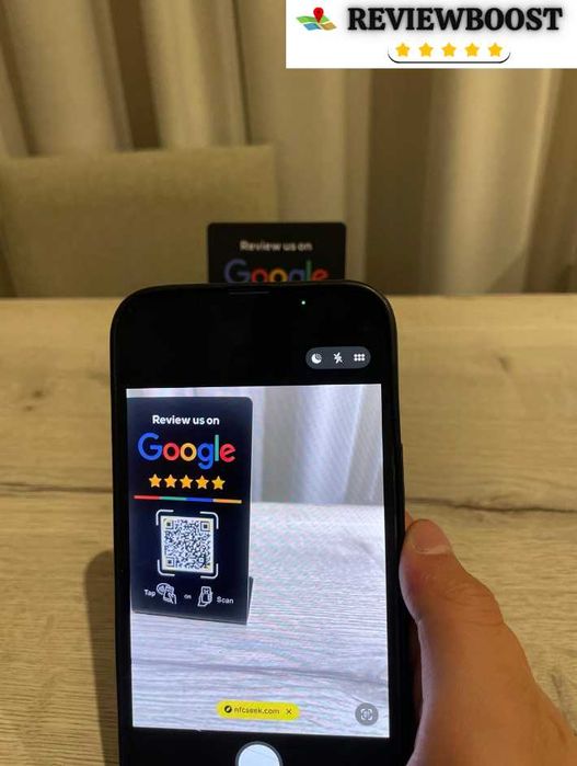 Plăcuțe cod QR/NFC pentru review-uri Google