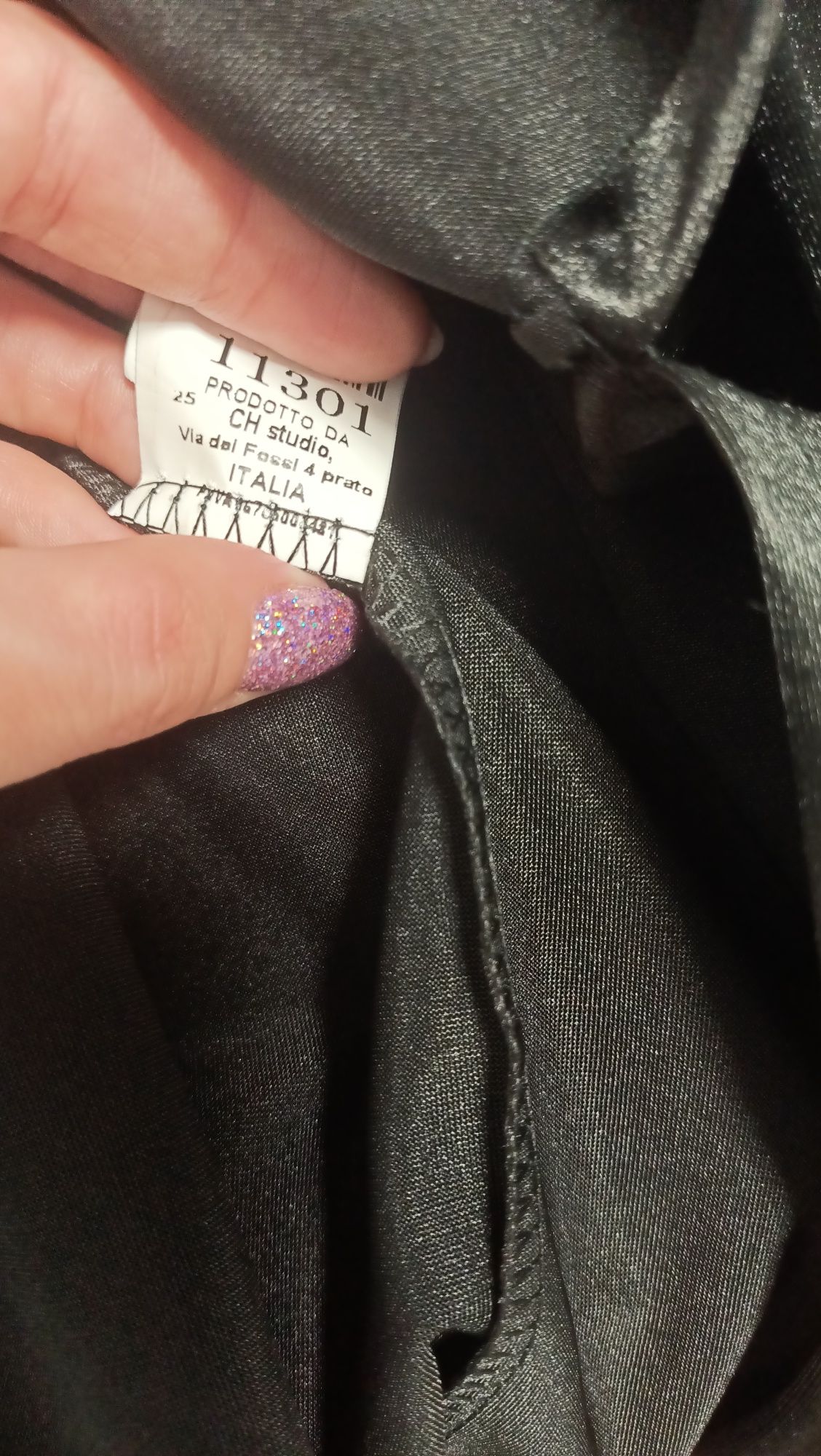 Rochie elegantă, satin -accesorizata in talie, mărime S/M