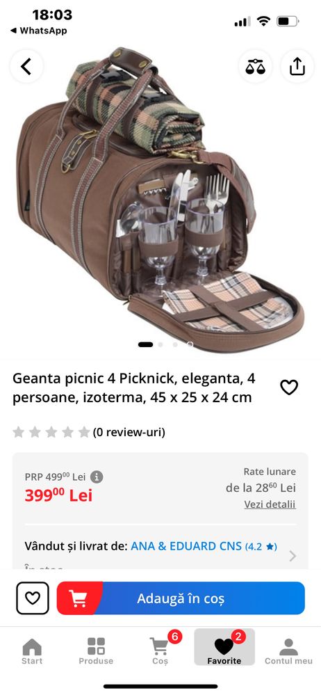 Geanta picnic …………………..