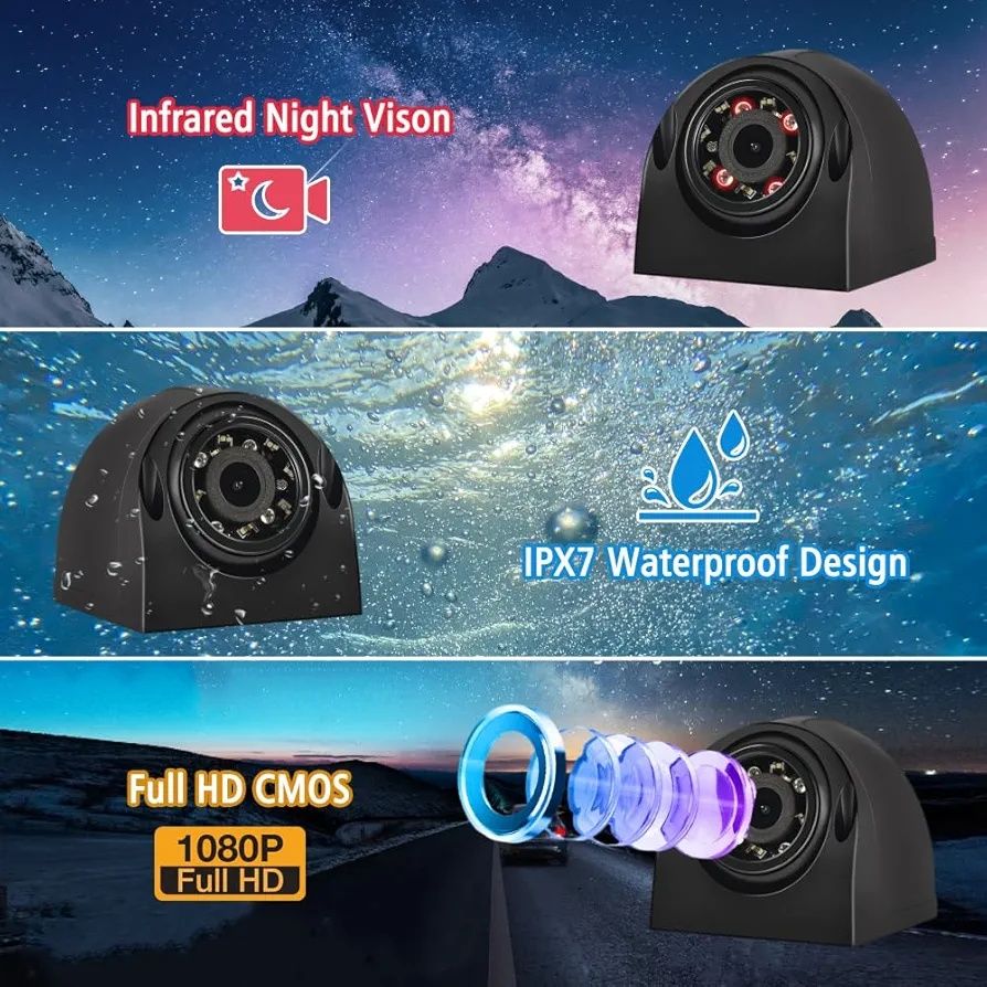 VSYSTO H7 4CH Камера за табло за камион 360 DVR Система за камери за в