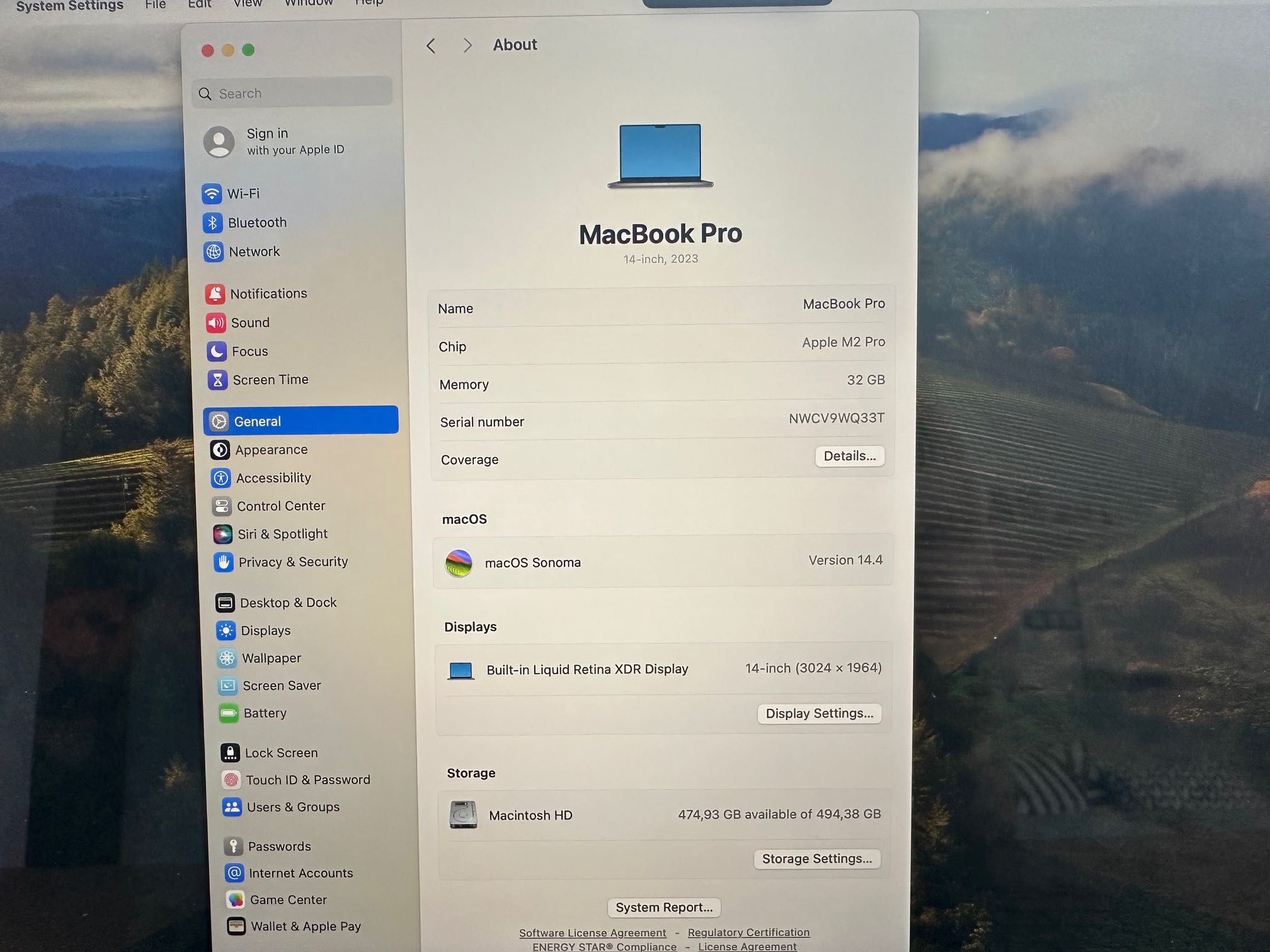 MacBook Pro 14" M2 PRO 10-Core CPU, 16-Core GPU, 32RAM, 512GB SSD
