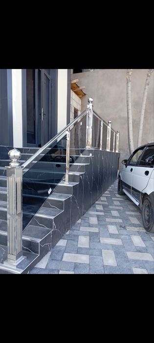 Стеклянные перила колйонный мастери