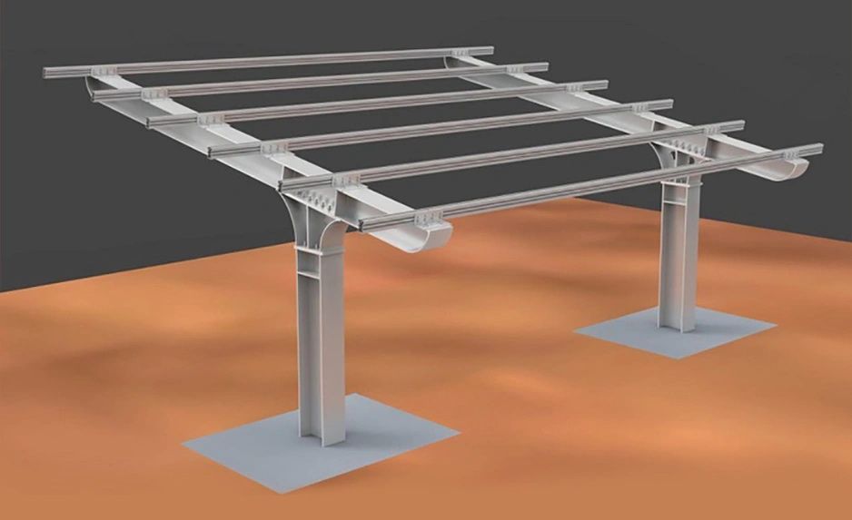 Carport din structura metalica pentru parcari autoturisme