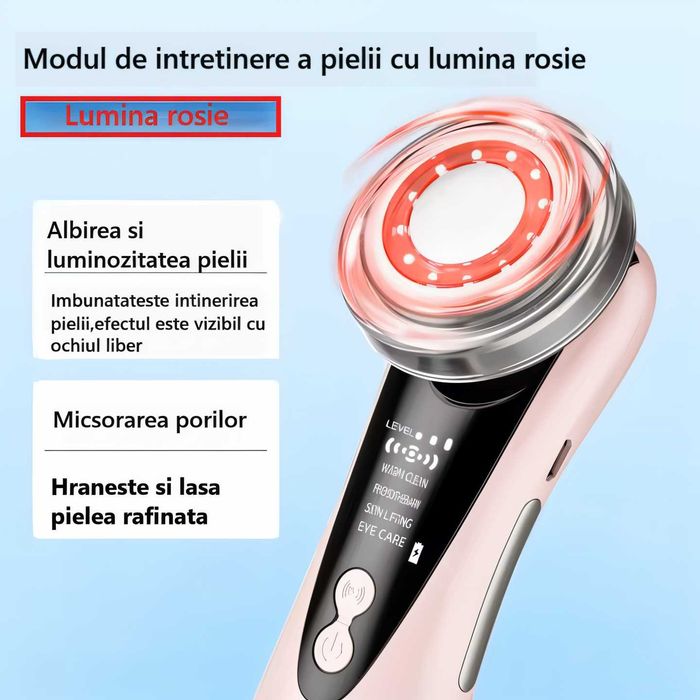 Aparat de curatare a tenului si indepartare a ridurilor