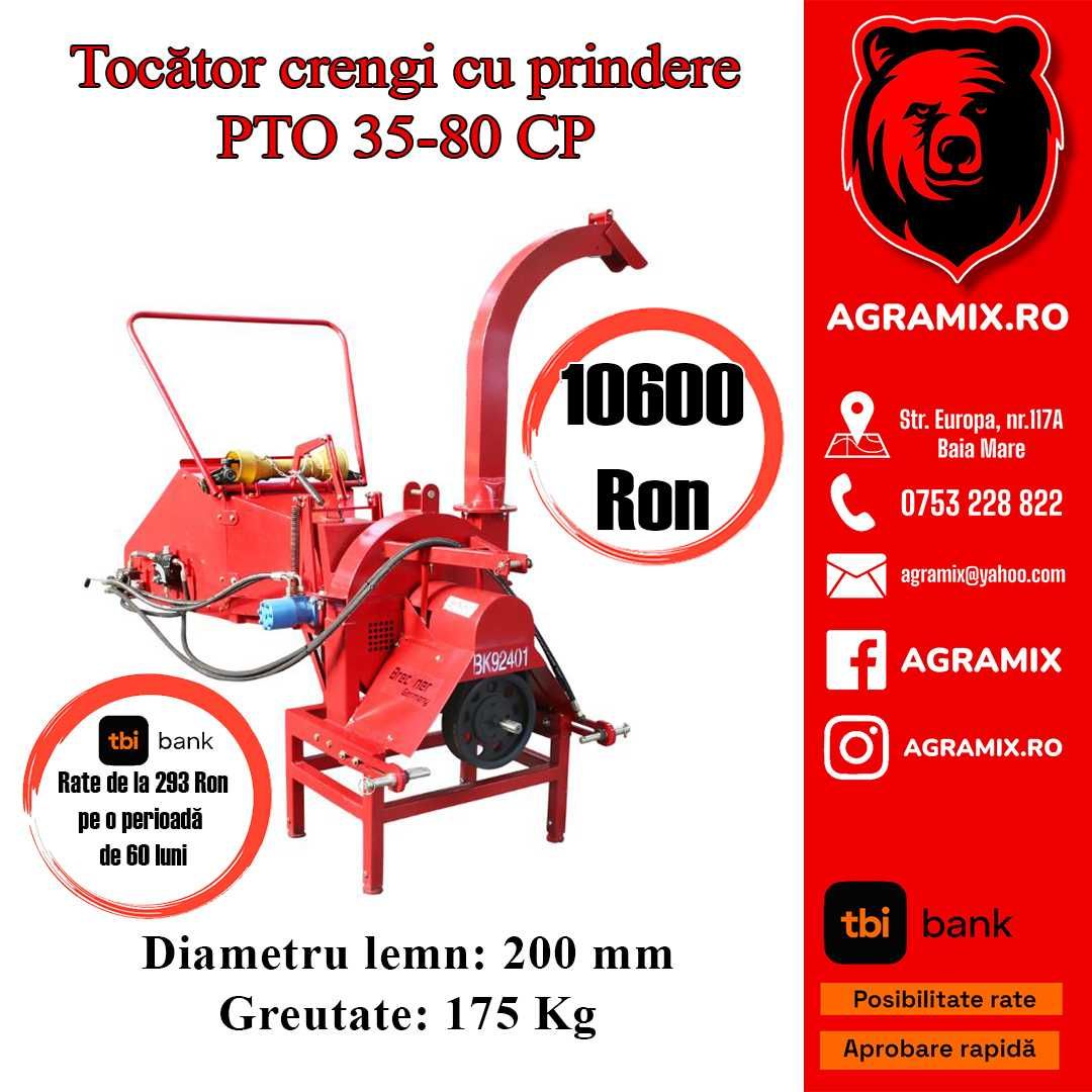 Tocator crengi - priza putere tractor PTO AGRAMIX