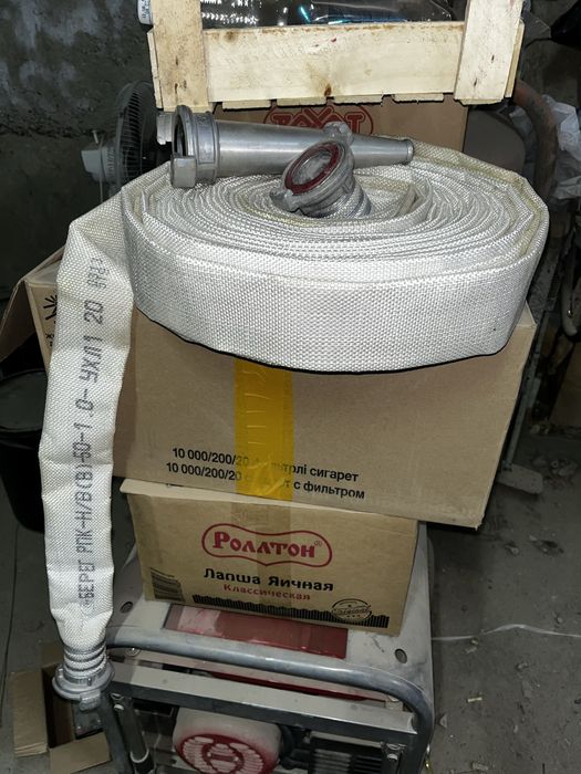 Пожарный рукав шланг с насадкой