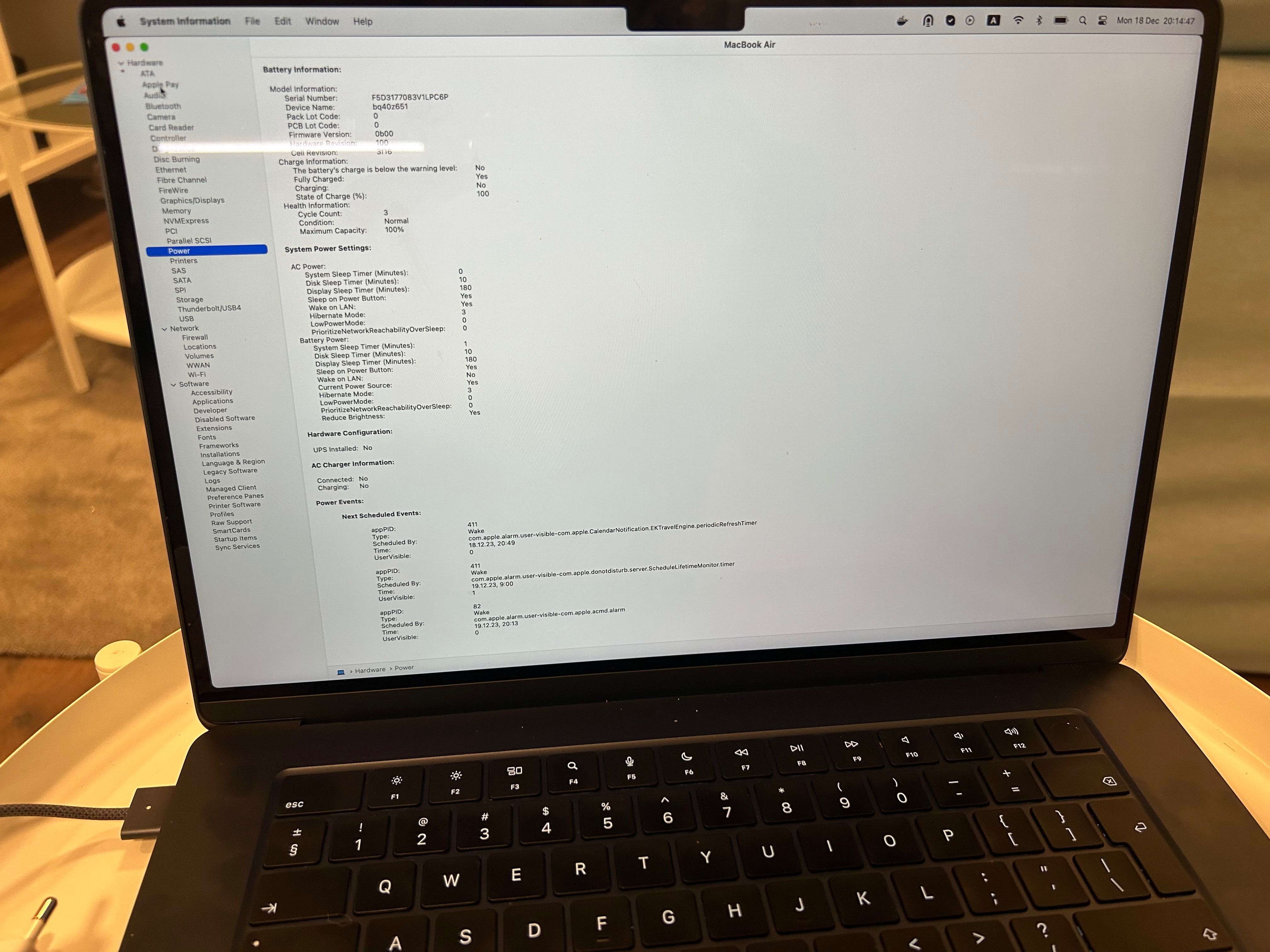 MacBook Air 15”, 8GB, 256GB SSD