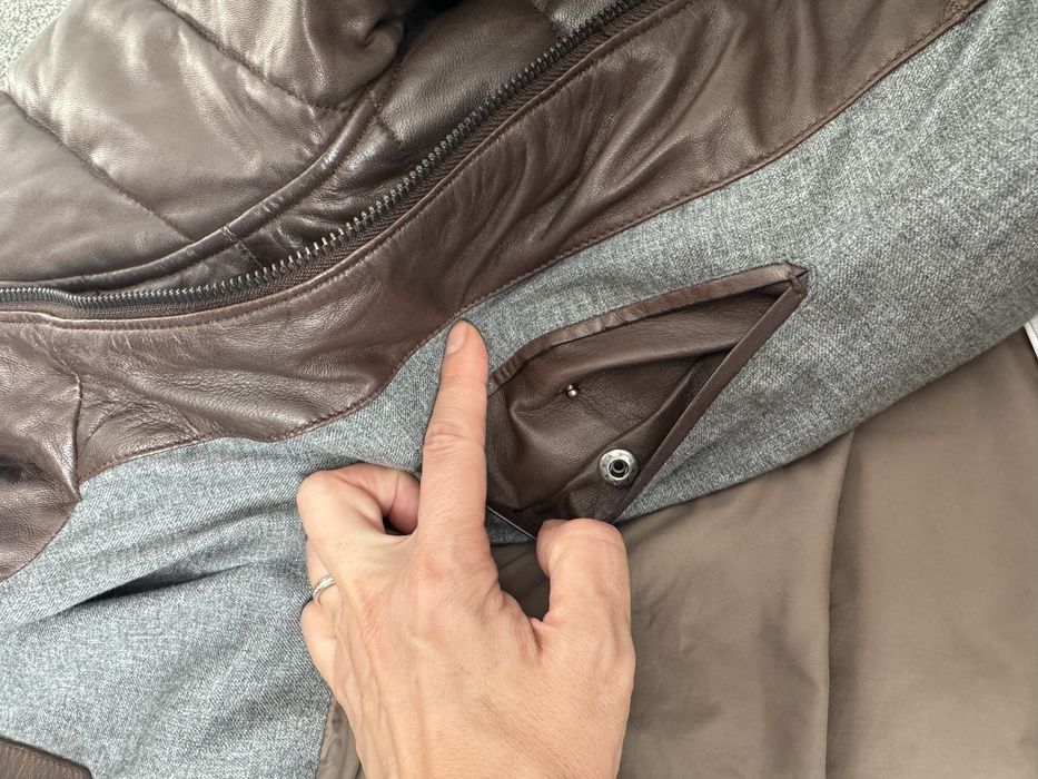 Haina piele Massimo Dutti barbati marime M