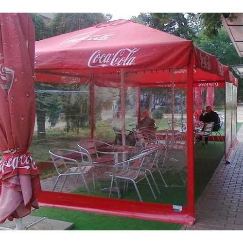 Ветробран за стандартен чадър с ширина 3,5 метра, цвят сребристо сиво